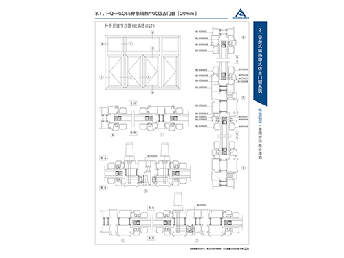 HQ-FGC65穿條隔熱中式仿古門窗
